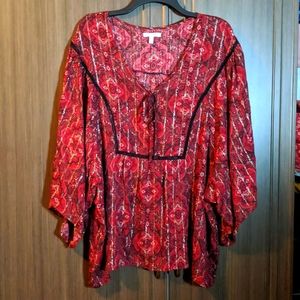 Maurices Boho Peasant Blouse, 2X
